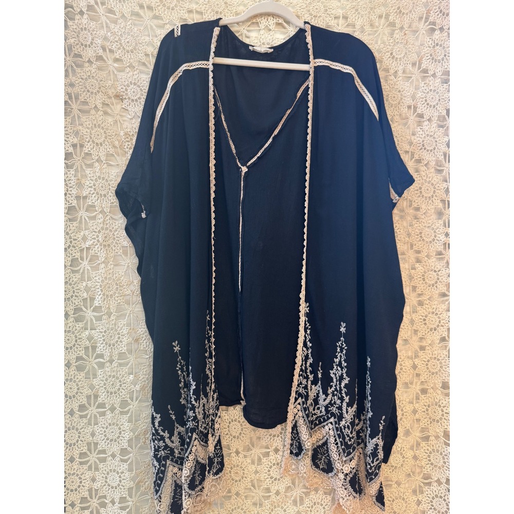 Bohemian Wanderlust Black Crochet‎ Grab & Go Sz M/L